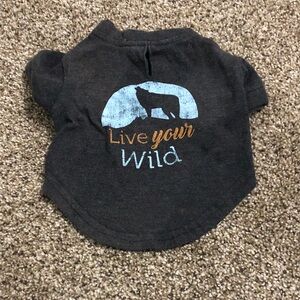 Live Your Wild Dog Shirt - Black and Orange